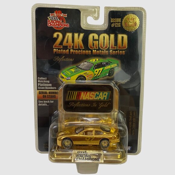 Racing Champions 24K Gold Plated Issue 12G #97 John Deere 1:64 Scale Diecast Car - Picture 2 of 8